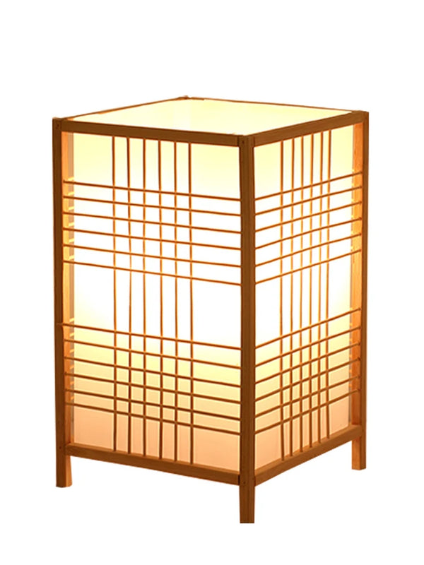 Lampe de Chevet Japonaise en Bois