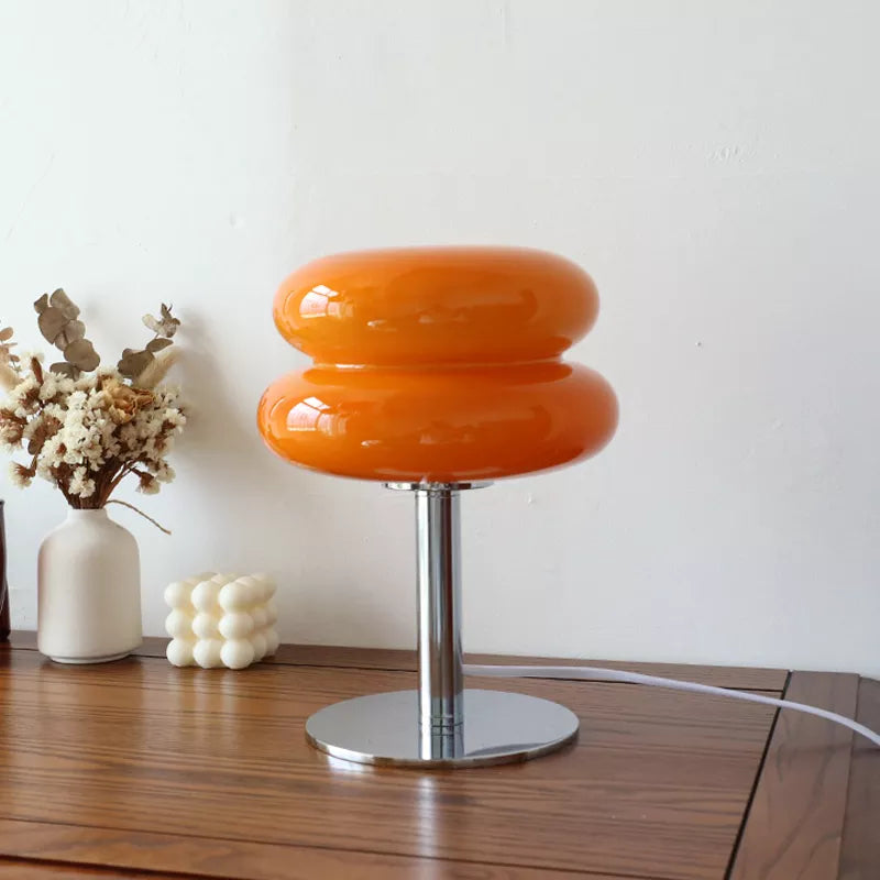 Lampe de chevet en verre macaron